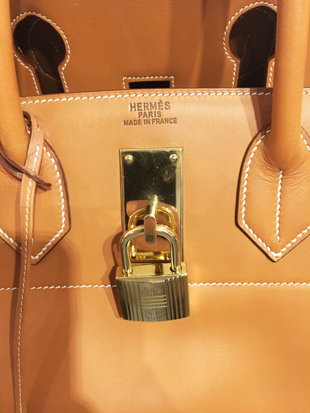 A Hermes 'Haut à Courroies' brown leather bag, circa 1950