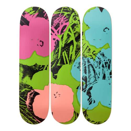 Andy Warhol-Flowers-Green/Pink-Skateboards