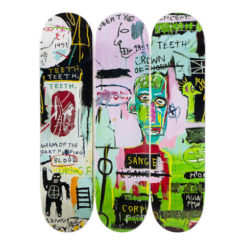 Jean- Michel Basquait- In Italian-Skateboards - aptiques by Authentic PreOwned