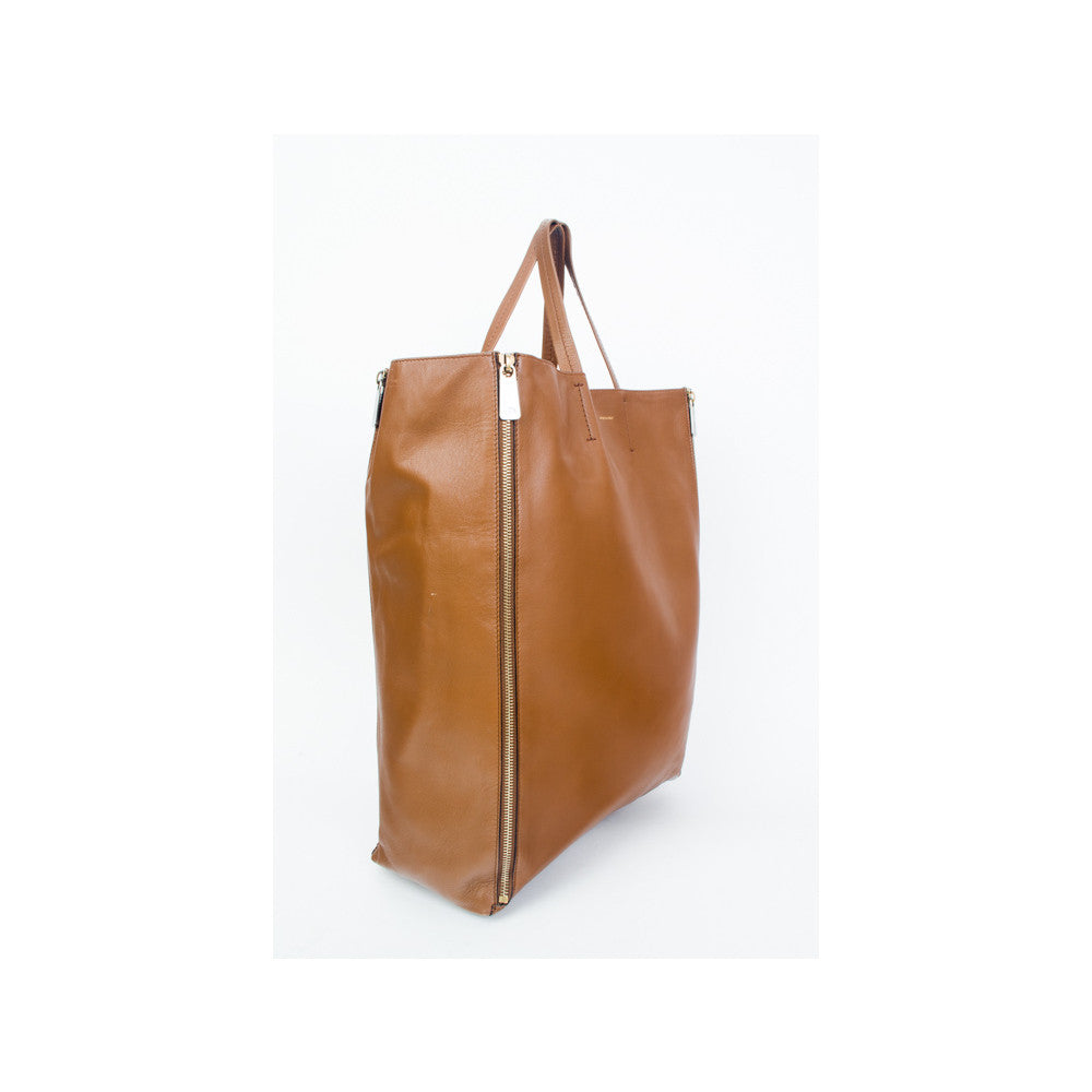 Celine Vertical Gusset Cabas Tote Camel - aptiques by Authentic PreOwned