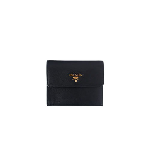 Prada Saffiano French Wallet Black - aptiques by Authentic PreOwned