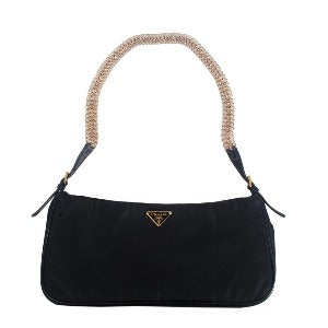 Prada Black Tessuto Nylon Shoulder Bag