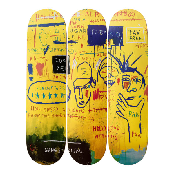 Jean- Michel Basquait- Hollywood Africans,1983-Skateboards