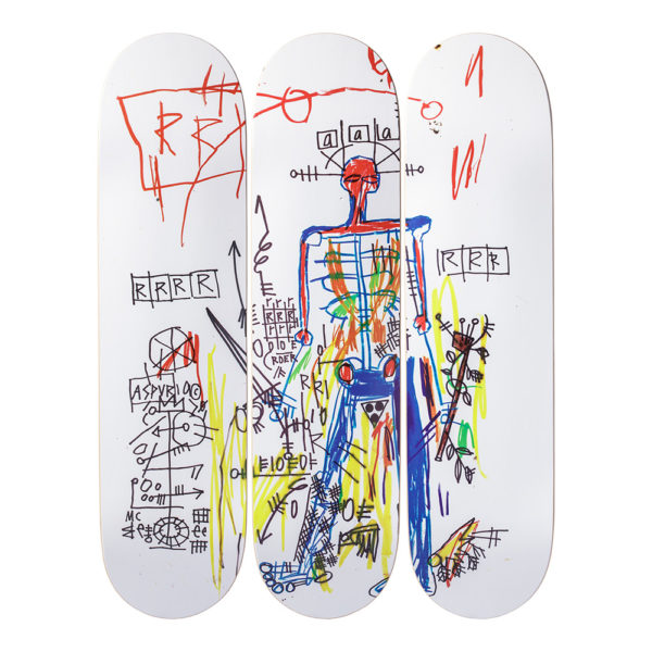 Jean-Michel Basquait-Robot-Skateboard