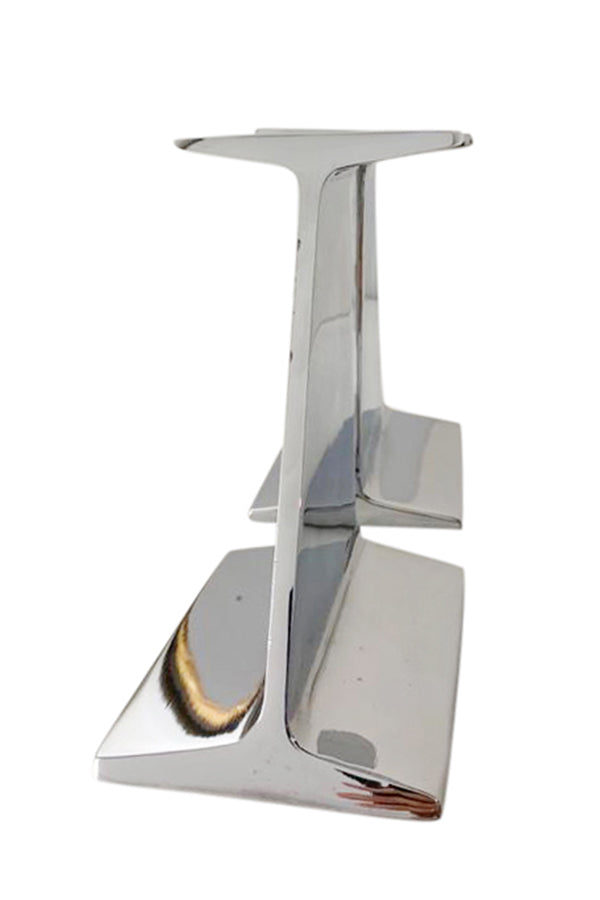 Vintage Chromed I BEAM Bookends - aptiques by Authentic PreOwned