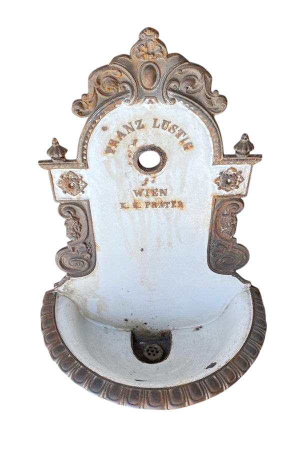 Antique Viennese Cast Iron Water Fountain