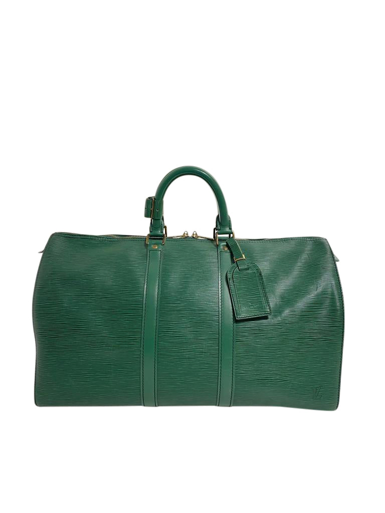 Louis Vuitton Green Epi Leather Keepall 50
