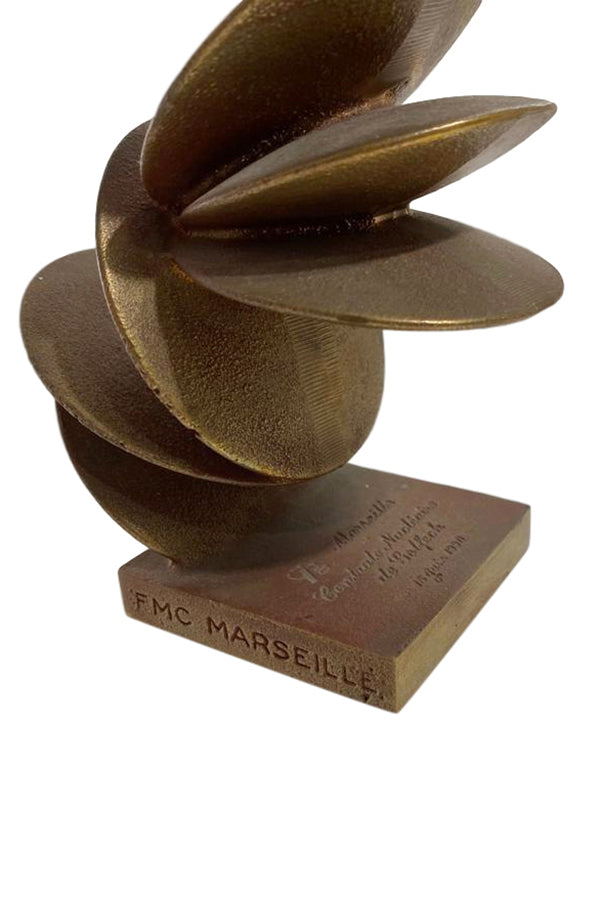 Modernist Abstract Bronze Sculpture - aptiques by Authentic PreOwned