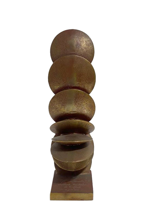 Modernist Abstract Bronze Sculpture - aptiques by Authentic PreOwned