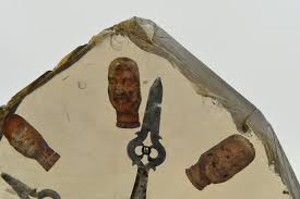 Poured Resin Sculpture W/ Embedded Clock Parts - aptiques by Authentic PreOwned