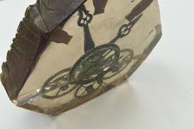 Poured Resin Sculpture W/ Embedded Clock Parts - aptiques by Authentic PreOwned