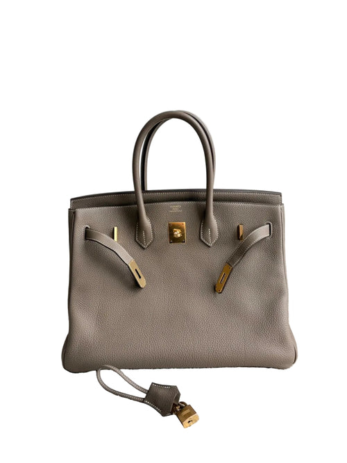 Hermes Togo Birkin 35 Etoupe - aptiques by Authentic PreOwned