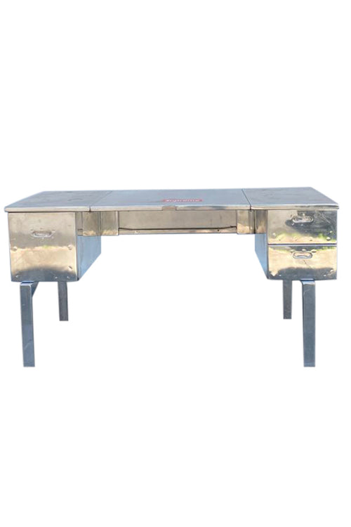 High Polished Military Desk - aptiques by Authentic PreOwned
