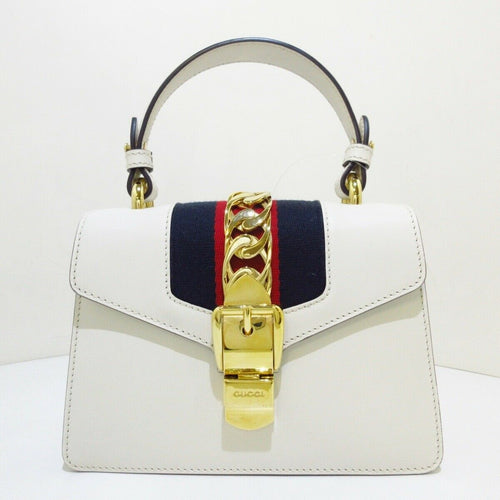 GUCCI Sylvie Leather Mini Handbag - aptiques by Authentic PreOwned