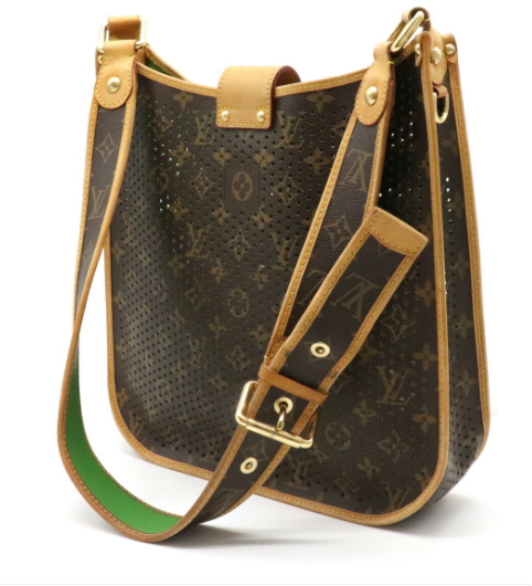 Louis Vuitton Monogram Perforated Musette Green Crossbody Bag