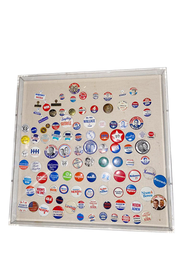 Vintage Collection of "Political Campaign Pins" - aptiques by Authentic PreOwned