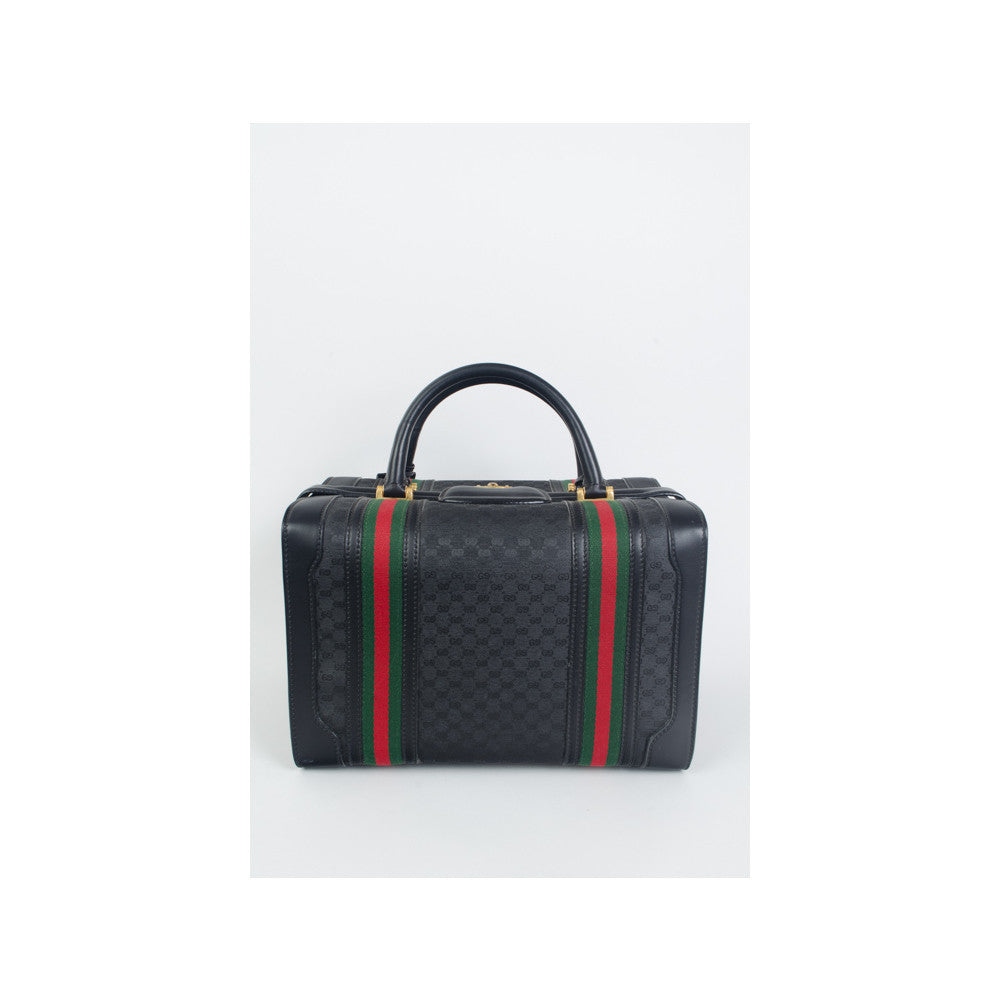Gucci Black Fabric & Leather Train Cosmetic case - aptiques by Authentic PreOwned