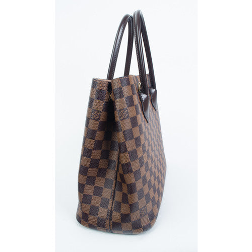 Pre-owned Louis Vuitton Kensington Leather Handbag In Brown
