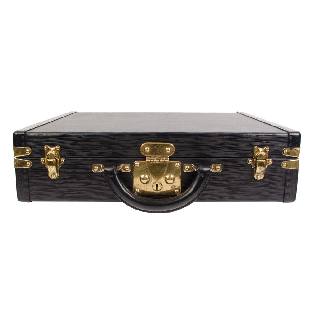 Louis Vuitton President Epi Briefcase Black Leather ref.785454