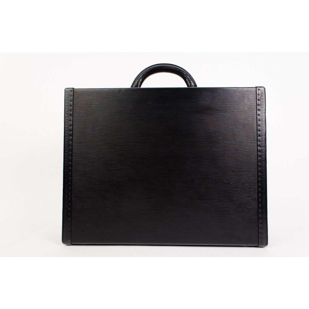 Louis Vuitton Black Epi Leather Robusto Briefcase with key