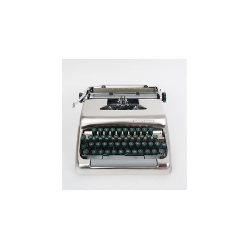 1955 Smith Corona Silver Brushed Nickel Typewriter - aptiques by Authentic PreOwned