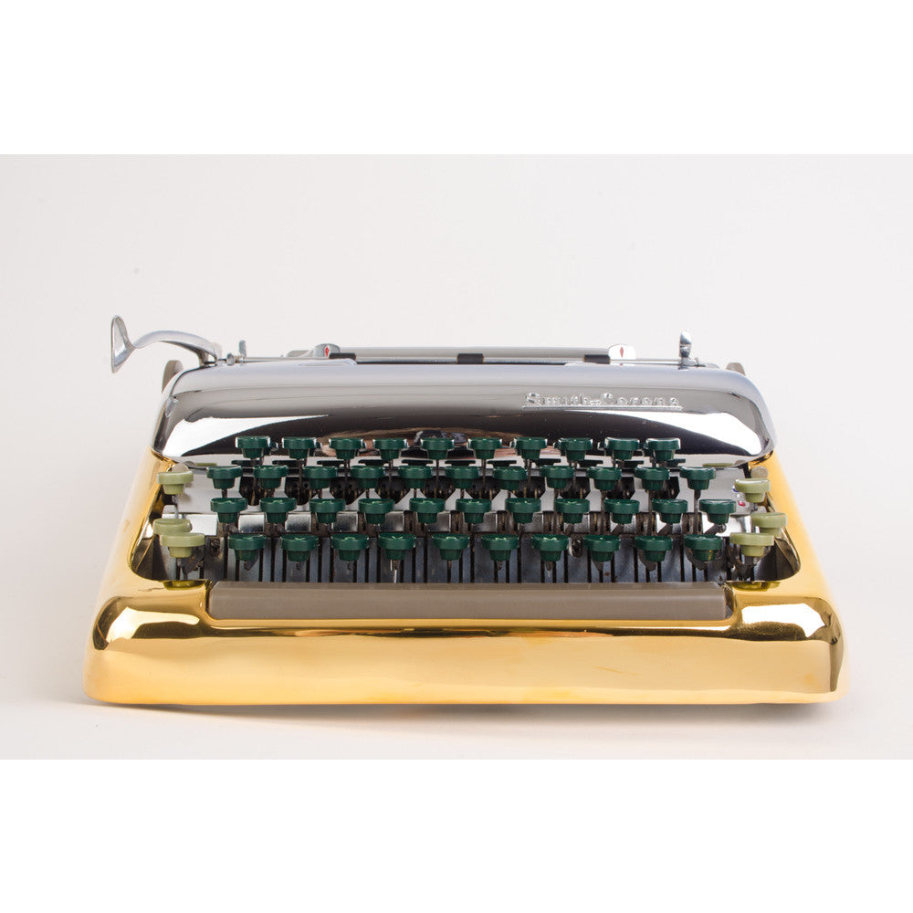 Gold and Chrome Smith Corona Typewriter - aptiques by Authentic PreOwned