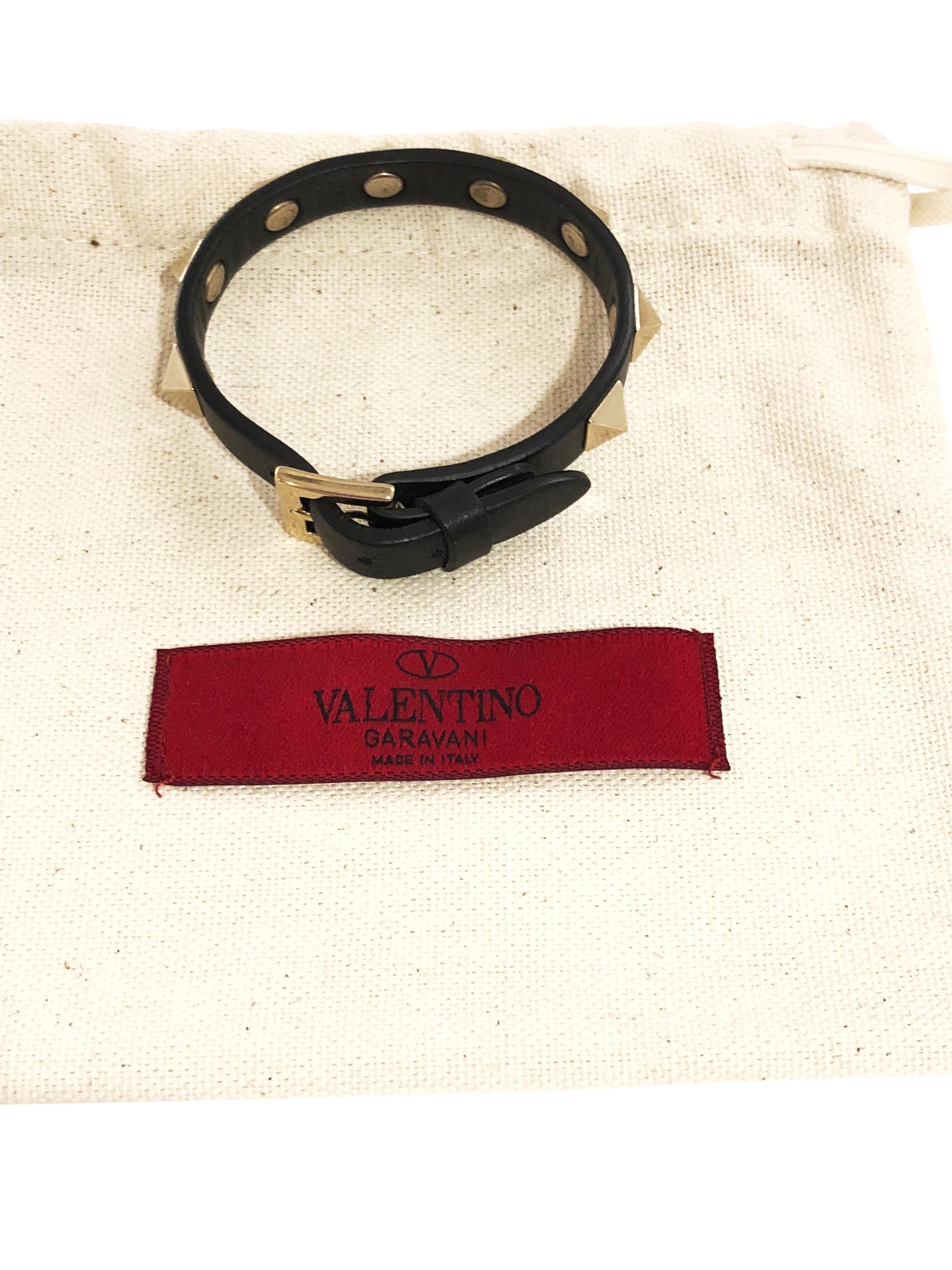 Valentino Leather Stud Bracelet - aptiques by Authentic PreOwned