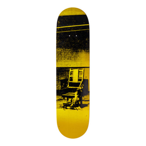 Andy Warhol-Electric Chair Yellow-Skateboard - aptiques by Authentic PreOwned