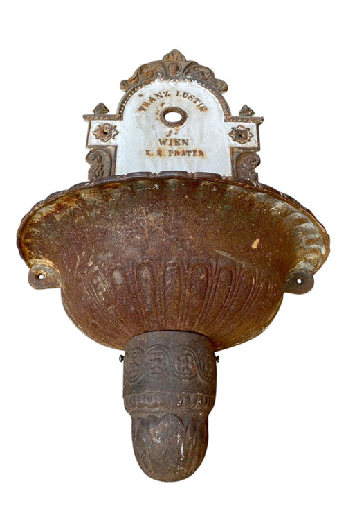 Antique Viennese Cast Iron Water Fountain - aptiques by Authentic PreOwned