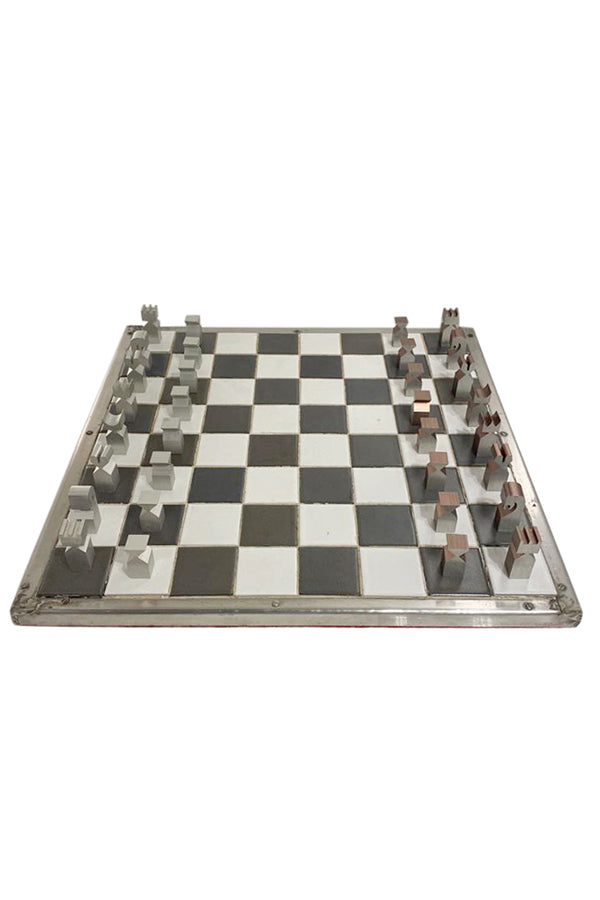 Modernist-Aluminum Chess Pieces - aptiques by Authentic PreOwned
