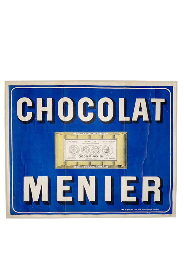 CHOCOLATE MENIER advertising sign - aptiques by Authentic PreOwned