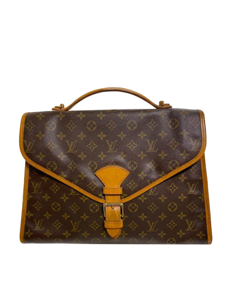 Pre-owned Louis Vuitton Bel Air Cloth Bag In Brown