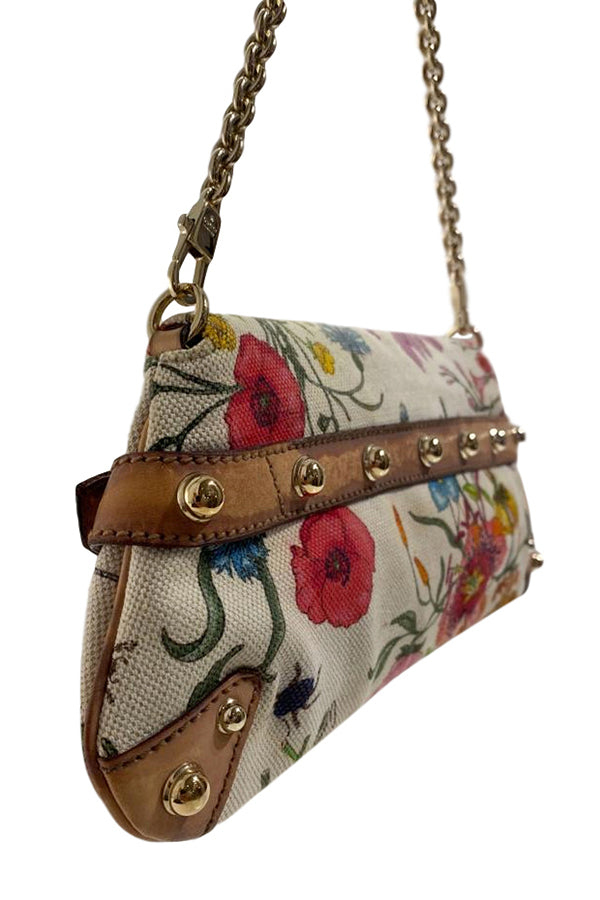 Gucci by Tom Ford Floral Horsebit Clutch
