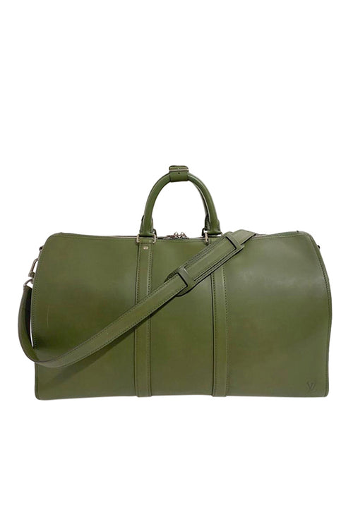 Louis Vuitton Keepall 50 Bandouliere Marine Epi Leather Duffle Bag